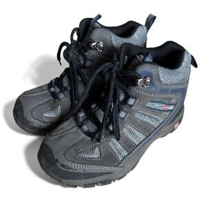 Swiss Gear Rugged Durable Winter Boots Fall Outdoor Hiking Gray Blue Kids Size 1